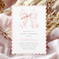 Einladung zur Pink Bow Baby Dusche