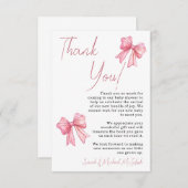 Einladung zur Pink Bow Baby Dusche (Vorne/Hinten)