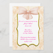 Einladung zur Pink Bow-Engagement-Partei (Vorne/Hinten)