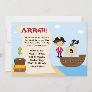 Einladung zur Pirate Birthday Party