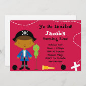 Einladung zur Pirate Birthday Party (Vorne/Hinten)