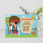 Einladung zur Pirate Birthday Party (Stehend Vorderseite)