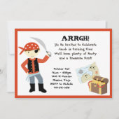 Einladung zur Pirate Birthday Party (Vorderseite)