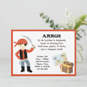 Einladung zur Pirate Birthday Party (Stehend Vorderseite)