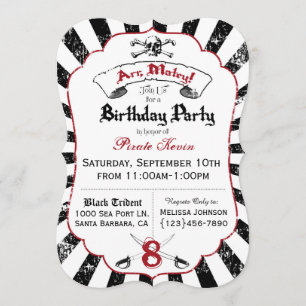 Einladung zur Pirate Birthday Party