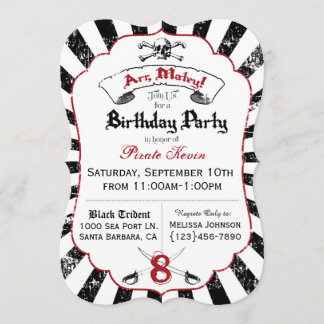 Einladung zur Pirate Birthday Party