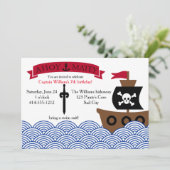 Einladung zur Piratengeburtstagsfeier (Stehend Vorderseite)