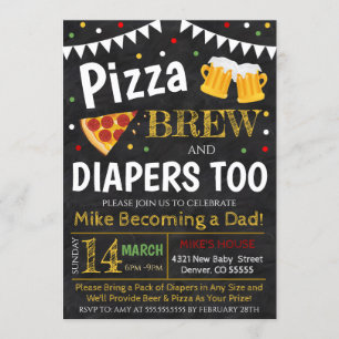 Einladung zur Pizza- und Beer-Baby-Dusche