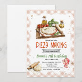 Einladung zur Pizzaherstellungsparty (Vorne/Hinten)