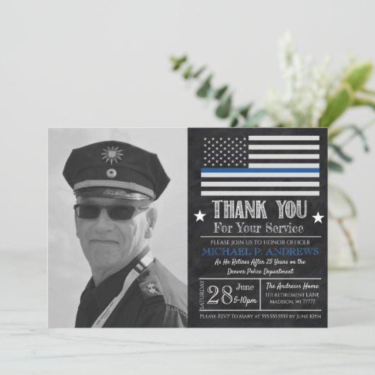 Einladung zur Polizeieinziehung (Stehend Vorderseite)