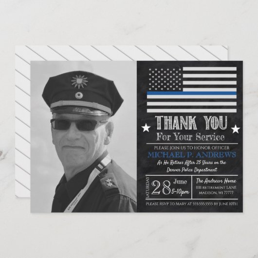 Einladung zur Polizeieinziehung (Vorne/Hinten)