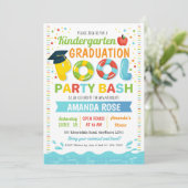 Einladung zur Pool Graduation Party (Stehend Vorderseite)