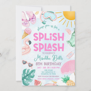 Einladung zur Poolparty zum Geburtstag eines Somme