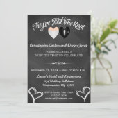 Einladung zur Post Wedding Trendy Chalkboard (Stehend Vorderseite)