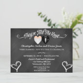 Einladung zur Post Wedding Trendy Chalkboard (Stehend Vorderseite)