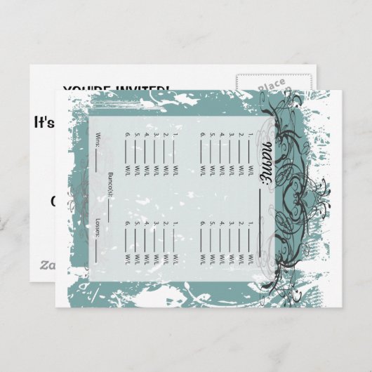 Einladung zur PostCard (Vorne/Hinten)