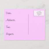 Einladung zur Postkarte für Schweinegrippe (Rückseite)