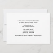 Einladung zur Postkarte von Custom Blue Graduation (Rückseite)