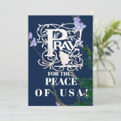 Einladung zur PRAY für den FRIEDEN der USA (Stehend Vorderseite)
