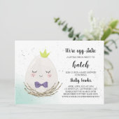 Einladung zur Prince Oaster Egg Baby Dusche - Früh (Stehend Vorderseite)