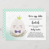 Einladung zur Prince Oaster Egg Baby Dusche - Früh (Vorne/Hinten)