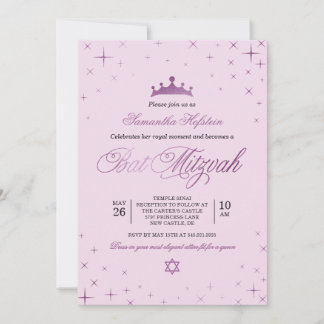 Einladung zur Prinzessin Bat Mitzvah mit königlich