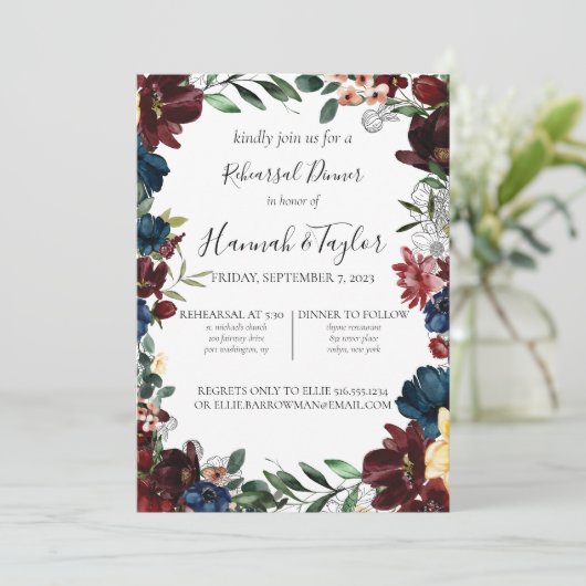 Einladung zur Probe der Burgunder Marine (Stehend Vorderseite)