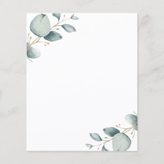 Einladung zur Probe des Eukalyptus-Haushalts (Rückseite)