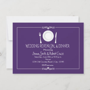 Einladung zur Probe-Dinnerparty der Purple Hochzei