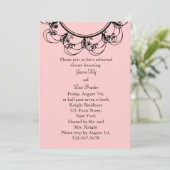 Einladung zur Probe Monogramm (rosa) (Stehend Vorderseite)