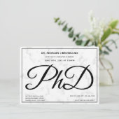 Einladung zur Promotion zum Abschluss in Marmor (Stehend Vorderseite)