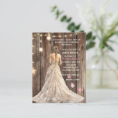 Einladung zur Proverbs 31:10 Brautparty Postkarte (Stehend Vorderseite)