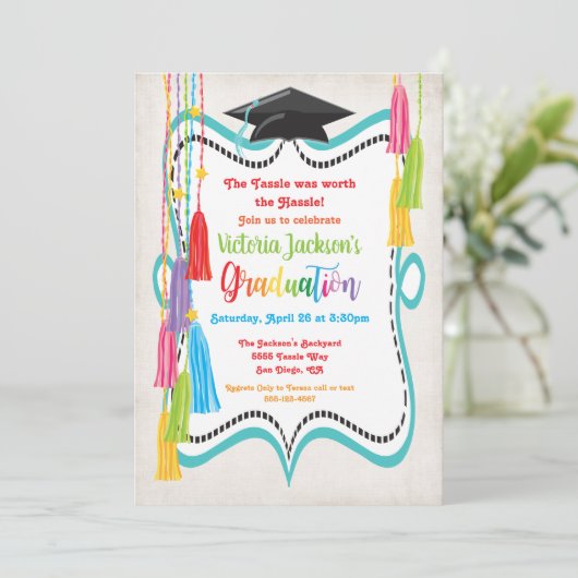 Einladung zur Prüfungspartei (Stehend Vorderseite)