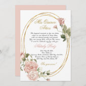 Einladung zur Quinceanera auf Englisch (Vorne/Hinten)