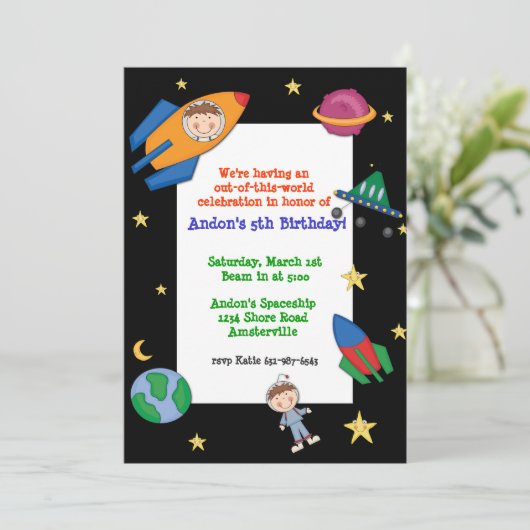 Einladung zur Raumfahrt (Stehend Vorderseite)