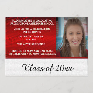 Einladung zur Red and White Graduation Party