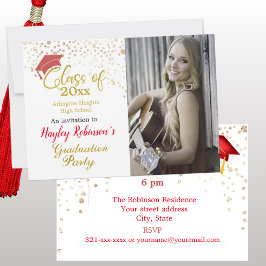 Einladung zur Red Cap Foto Graduation Party
