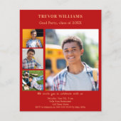 Einladung zur Red Foto Graduation Party (Vorderseite)