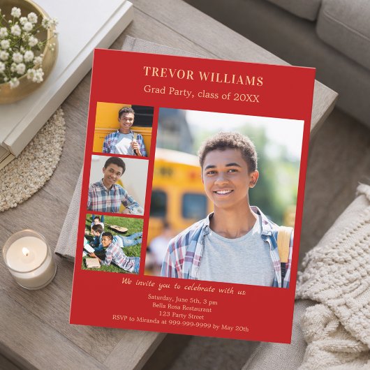 Einladung zur Red Foto Graduation Party