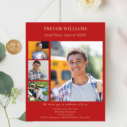 Einladung zur Red Foto Graduation Party