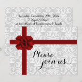 Einladung zur Red Gift Bow Holiday Party (Vorne/Hinten)