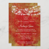 Einladung zur Red Gold Lights Graduation Party (Vorne/Hinten)