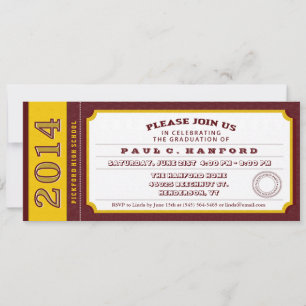 Einladung zur Red & Gold Ticket Graduation Party