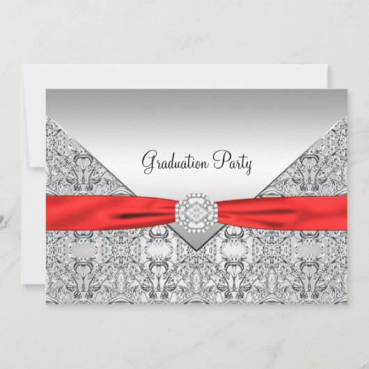 Einladung zur Red Graduation Party (Vorderseite)
