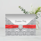 Einladung zur Red Graduation Party (Stehend Vorderseite)