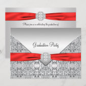 Einladung zur Red Graduation Party (Vorne/Hinten)