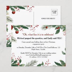 Einladung zur Red & Green Weihnachtsfeier Postkarte