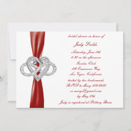 Einladung zur Red Infinity Heart Bridal Dusche