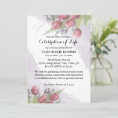 Einladung zur Red Tulip Watercolor (Stehend Vorderseite)