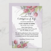 Einladung zur Red Tulip Watercolor (Vorne/Hinten)